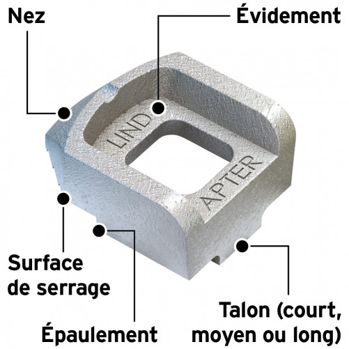 Morsetto LINDAPTER® Tipo A M16 corto Zincato a caldo