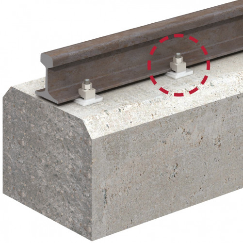 Fissaggi per rotaie LINDAPTER® Tipo BR M12 corto Zincato a caldo