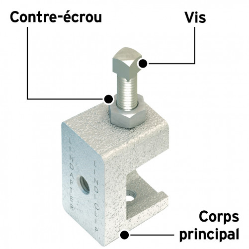 M6 Tipo LC Lindapter Lindiclip Zincato bianco LINDAPTER®