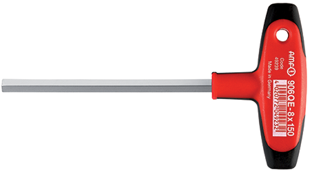 Chiave esagonale a T 2,5 mm X 150 N°906QE Codice AMF® 49023