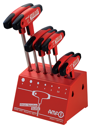 Cavalletto da officina con 7 chiavi bi-materiale n. 906QE-WM7 AMF® Codice 49577