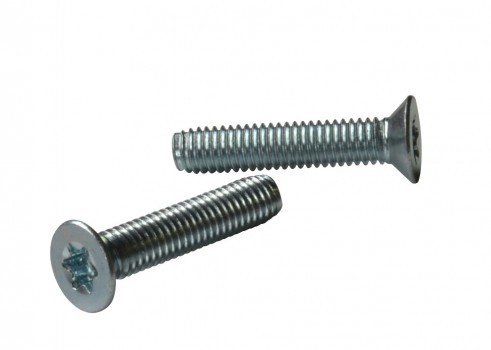Viti a testa svasata 90° 6 lobi interni DIN 7500M M3 X 0,50 X 16mm Acciaio cementato zincato bianco