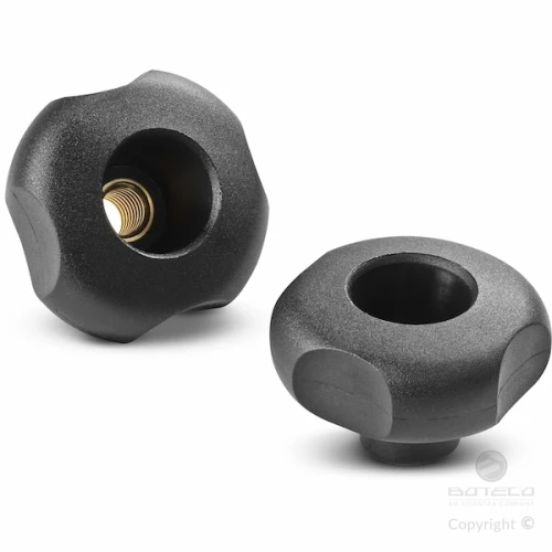 MANOPOLA A 4 LOBI CON INSERTO ESTRAIBILE RIF. G731-60M08