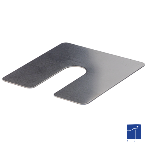 Spessori separabili da 1,0 mm di spessore 43 X 43 in acciaio inox per la regolazione del motore
