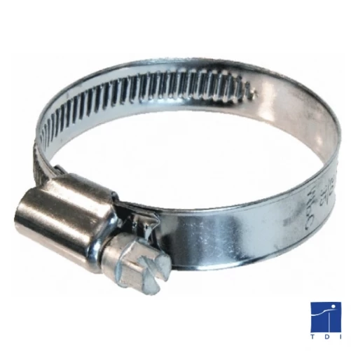 Morsetto a nastro stampato larghezza 12 mm Ø25 a 40 mm acciaio inox 316