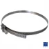 Morsetto con banda stampata e testa inclinabile larga 9 mm da Ø25 a 100 mm in acciaio inox 430