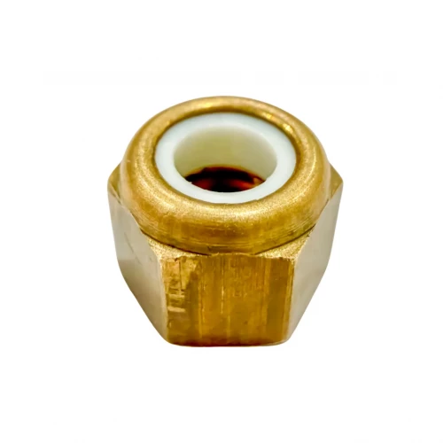Dado esagonale autobloccante (anello non metallico) M4 X 0,70 NYLSTOP® BRASS