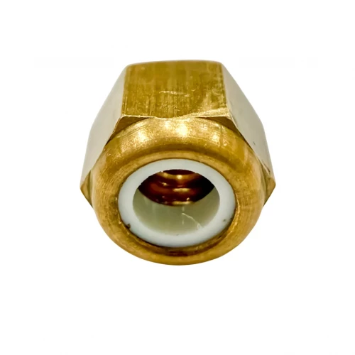 Dado esagonale autobloccante (anello non metallico) M4 X 0,70 NYLSTOP® BRASS