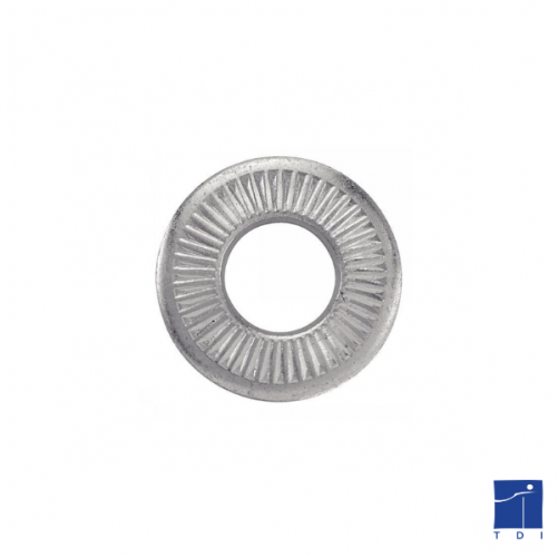 Rondella conica, dentata, simbolo CS, media, NFE 25511 20 mm, acciaio zincato, simbolo CONTACT® bianco