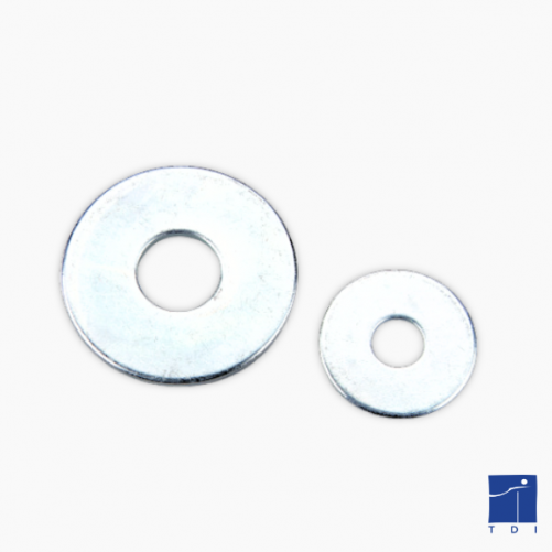 Rondella piatta_ serie grande 'L' NFE 25513 27mm acciaio 160HV zincato bianco