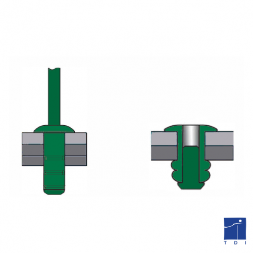 Rivetto cieco HARDVEX Ø 4,8 X 14,5 ACCIAIO INOX A2/ BRALO © ACCIAIO INOX A2
