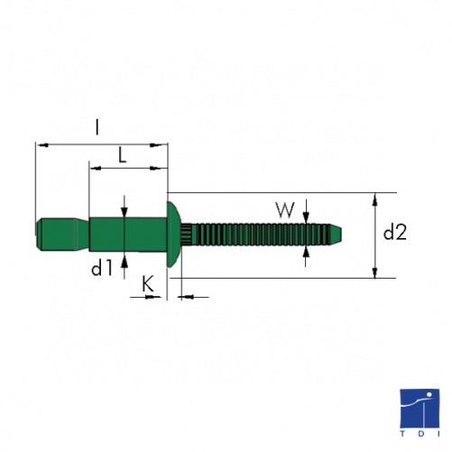 MULTILOCK Ø 4,8 X 16,3 ACCIAIO INOX A2/ACCIAIO INOX A2 BRALO © rivetto a strappo