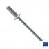 Rivetto cieco con gambo spezzato e testa piatta, a serraggio multiplo 4mm X 10mm Alu/Acciaio