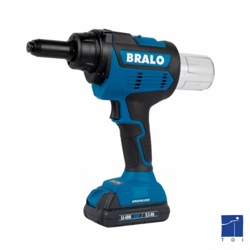 Rivettatrice portatile professionale con batteria LI-ION 4,0 Ah BRALO ©