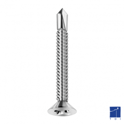 Cacciavite autoperforante a testa svasata Phillips H DIN 7504P acciaio cementato zincato bianco