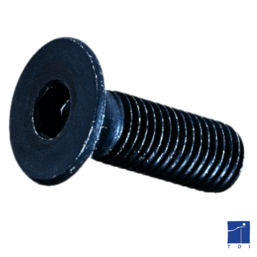 Vite a testa svasata con esagono incassato ISO 10642 M4 X 0,70 X 18 mm cl.12.9 zincato bianco HOLO-KROME®