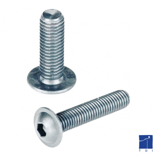 Vis tête bombée 6 pans creux à embase ISO 7380-2 M10 X 150 X 25mm inox A2