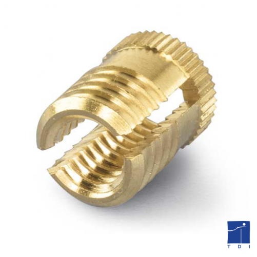 Inserto filettato con collare zigrinato Tipo 932 M3 X 0,50 Ottone AMTEC