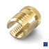 Inserto filettato con collare zigrinato Tipo 932 M4 X 0,70 Ottone AMTEC