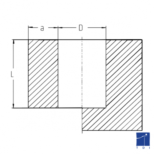 Inserto filettato con collare zigrinato Tipo 932 M3 X 0,50 Ottone AMTEC