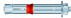 Bullone di sicurezza SZ-B 24 mm X 0 mm X 137 mm MKT® in acciaio zincato