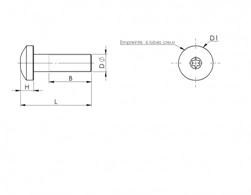 Viti a testa cilindrica con esagono incassato 6 lobi interni DIN 7985 M4 X 0,70 X 8mm Acciaio inox A2