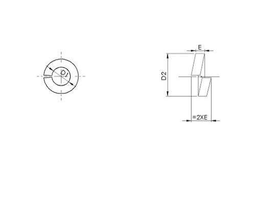 Rondella di coltura serie standard simbolo W DIN 127 30 mm acciaio inox A4