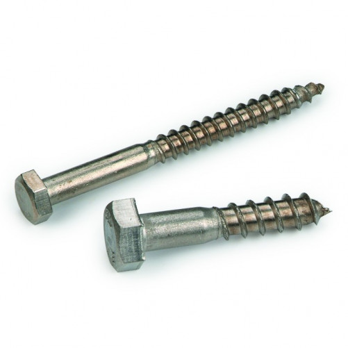 Viti per legno a testa esagonale DIN 571 M8 X 65 mm Acciaio inox A4