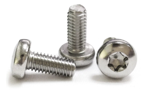 Viti in metallo, testa ovale, 6 lobi, ISO 7045 M3 x 0,50 x 12 mm, acciaio inox A4