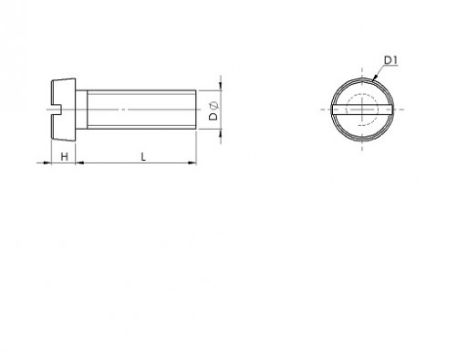 Viti metalliche a testa cilindrica con intaglio DIN 84 M8 X 1,25 X 35 mm Acciaio inox A4