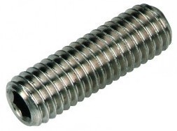 Vite a testa esagonale DIN 913 M6 X 1,00 X 10 mm Acciaio inox A4