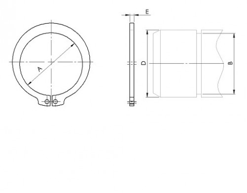 Anelli di sicurezza esterni DIN 471 26mm acciaio inox 1.4122
