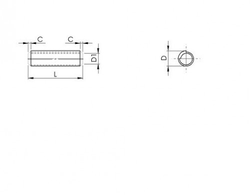 Perno a molla a spirale - serie media ISO 8750 1,5 X 16mm 304 SPIROL® acciaio inox