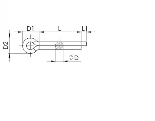 Coppiglia DIN 94 1,2 X 10 mm Acciaio inox 304