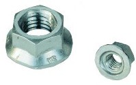 Dado esagonale DIN 6923 M5 X 0,80 acciaio cl.8 zincato bianco