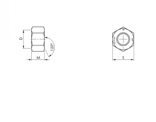 Dado esagonale ANSI B.18.2 1/4NC - 20 filettature acciaio inox 316L 80 BUMAX 88