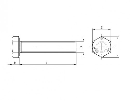 Vite a testa esagonale completamente filettata ISO 4017 M6 X 1,00 X 30mm Acciaio inossidabile 316L80 BUMAX 88®