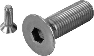 ISO 10642 M8 X 1,25 X 25/25mm acciaio inox 316L80 BUMAX 88® vite a testa svasata con esagono incassato