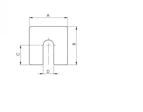 Spessore separabile di 1,0 mm 200 x 200 spessori motore in acciaio inox