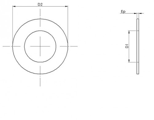 Rondella di spessore pelabile DIN 988 42 mm X 52 mm X 1 mm ottone UZ33