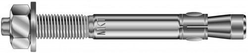 Bullone di ancoraggio con anello B 8mm X 45mm X 110mm acciaio inox A4