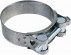 Fascetta stampata e morsetto a cerniera Ø26 - 28 mm in acciaio inox 304