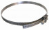 Morsetto con banda stampata e testa inclinabile larga 9 mm da Ø25 a 350 mm in acciaio inox 430