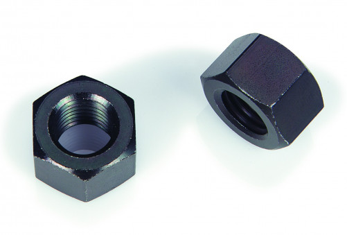 Dado esagonale HH (alto) sottosquadro M7 X 1,00 acciaio dolce zincato nero
