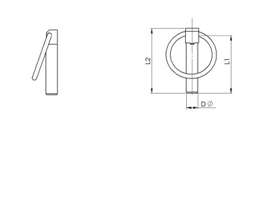 Clip a spillo 10 mm X 45 mm in acciaio zincato, rivestite di bicromato di potassio
