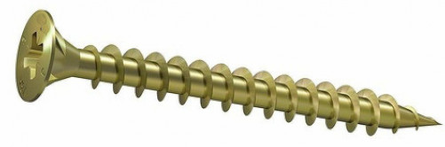 Viti per legno a testa svasata Pozidrive DIN 7997 M3,5 X 20 mm in acciaio zincato giallo