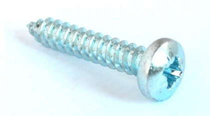 Vite autofilettante a testa esagonale DIN 7981 M3,5 x n°6 x 25mm acciaio zincato bianco