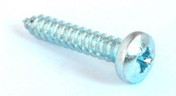 Viti a testa ovale con intaglio a croce DIN 7981 acciaio, zincato bianco