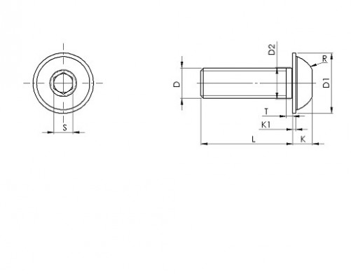 Vite a testa esagonale M6 X 100 X 30 mm cl 10.9