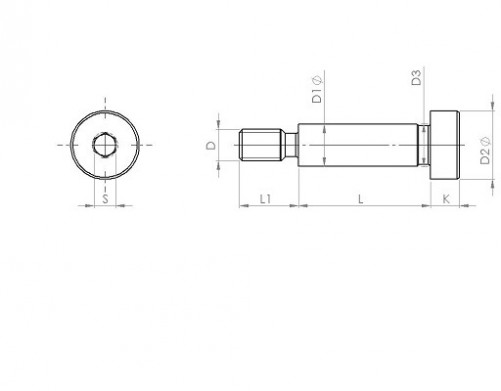Vite a testa esagonale ISO 7379 spessore 8mm corpo M6 passo 100 X15mm cl.12.9 HOLO-KROME®